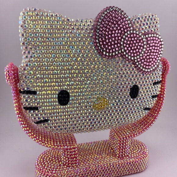 Hello Kitty Pink White Stand Vanity Mirror- New in box - Picture 3 of 7